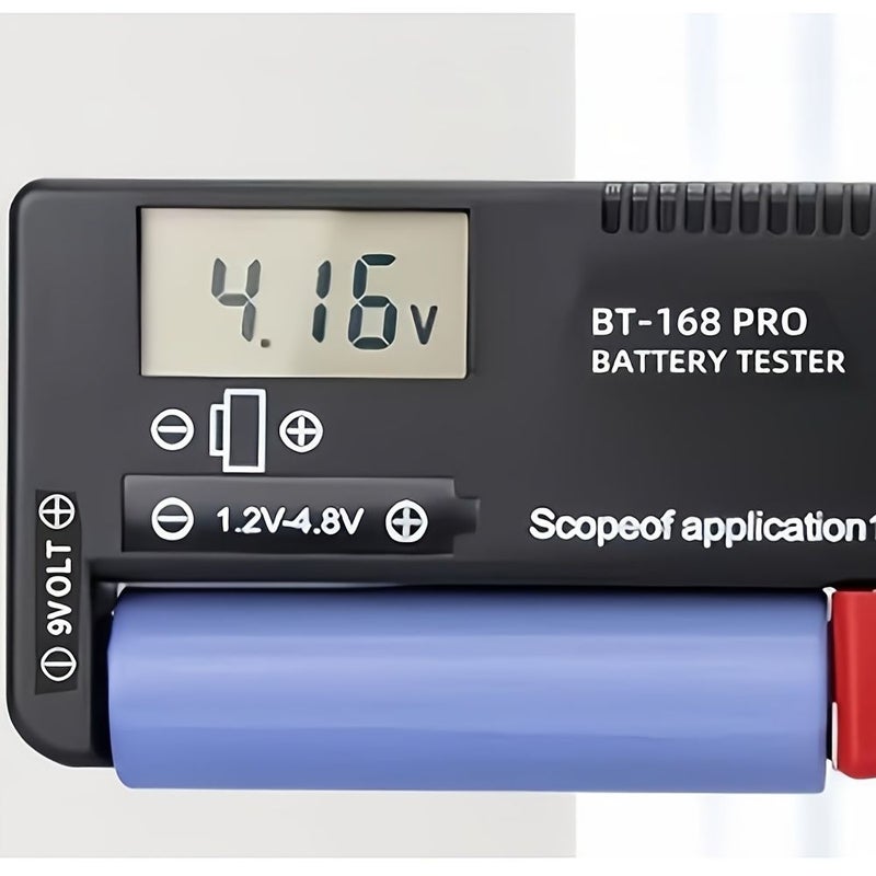 اختبار البطاريات العالمي الرقمي مع شاشة LCD طراز BT168 Pro لتقييم عمر البطارية المنزلية - Image 4