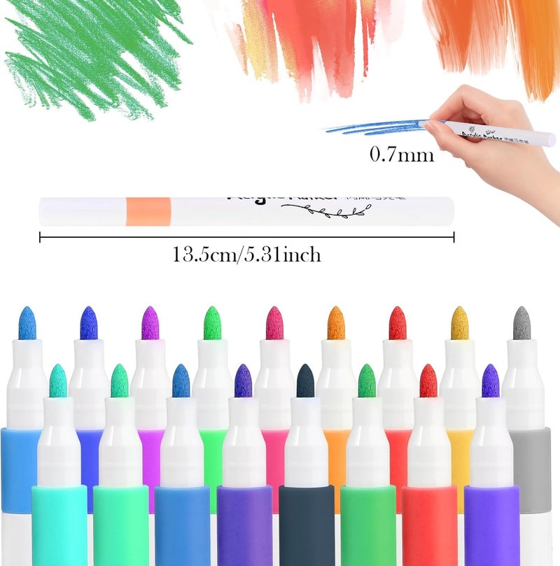 Corslet طقم أقلام تلوين كورسلت 72 قطعة 48 قطعة أقلام كحولية 24 قطعة أقلام أكريليك مجموعة أقلام رسم للأطفال مجموعة أقلام تلوين للرسم والتخطيط مجموعة أقلام كحولية - Image 3