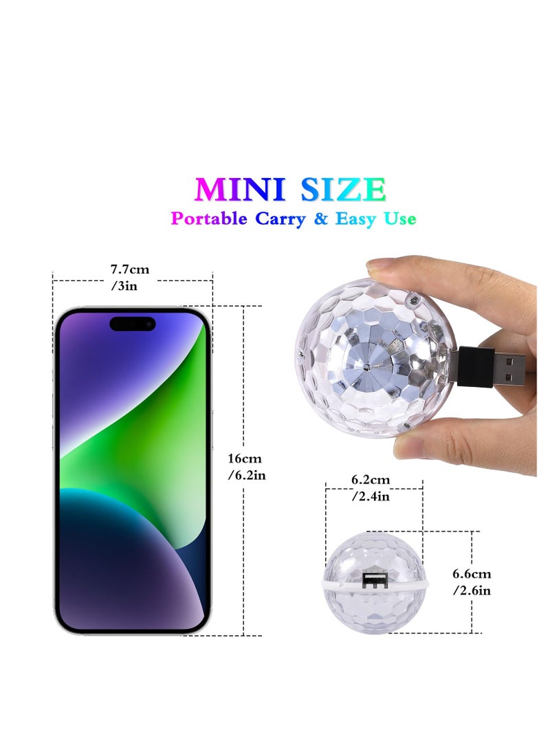 Excefore Disco Ball Light, USB Rechargeable Battery Disco Lights, DJ Disco Ball Stage Lights, Create a Festive Atmosphere for Parties, KTV, Birthday  - Image 3