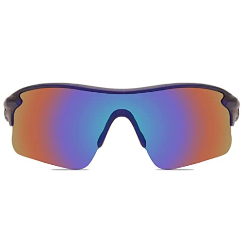 Dark Wost Sports Men Sunglasses Cycling Riding UV Protected 400 Cricket Goggles Bike Recing Sun Glasses UV Protected Sunlight Protection (BLUE),Larg - Image 2