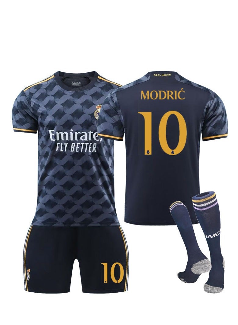 2023/24 New Season Real Madrid Away Football Jersey #10 Fan Football Jersey/Shorts Socks Gift Set Youth Sizes and Adult Sizes - Image 1