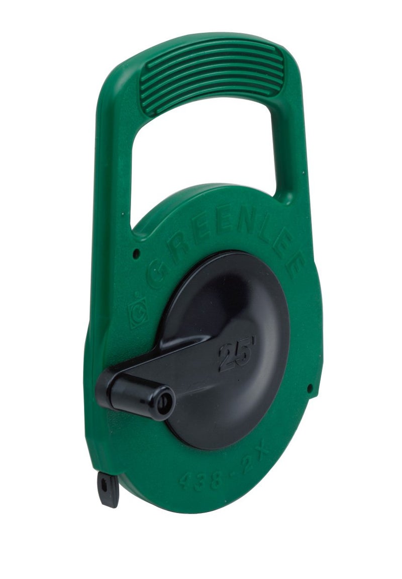 Greenlee Fish Tape, 1/4 In x 25 ft, Steel, Green - Image 1
