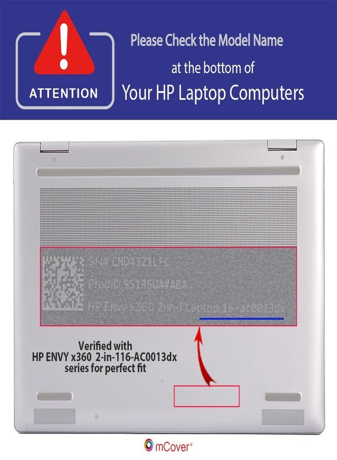 mCover Protective Case Compatible with HP Envy x360 16-ACxxxx / 16-ADxxxx 2-in-1 Series 2-in-1 Laptop (Not Compatible with other HP Models) - Aqua - Image 4