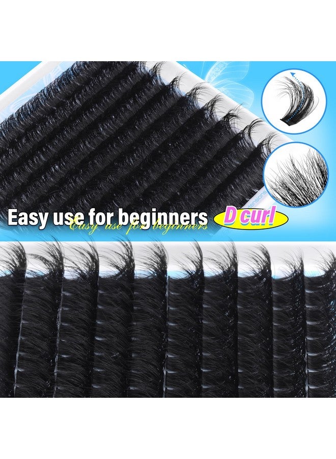wiwoseo 200D Long Lash Clusters Lashes Clusters Thick Volume Eyelash Clusters 14-20MM Cluster Eyelash Extensions D Curl Individual Lashes for Beginners DIY at Home Cluster Lashes - Image 4