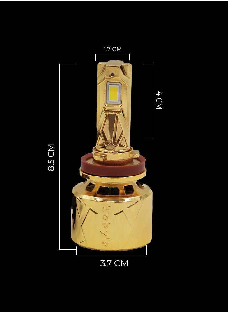 Toby's Toby's U9 H11 Bulbs, 2024 Upgraded 200W 20000LM Lighting Bulb with fan, 6500K Cool IP68 Waterproof, Pack of 2  - Image 3
