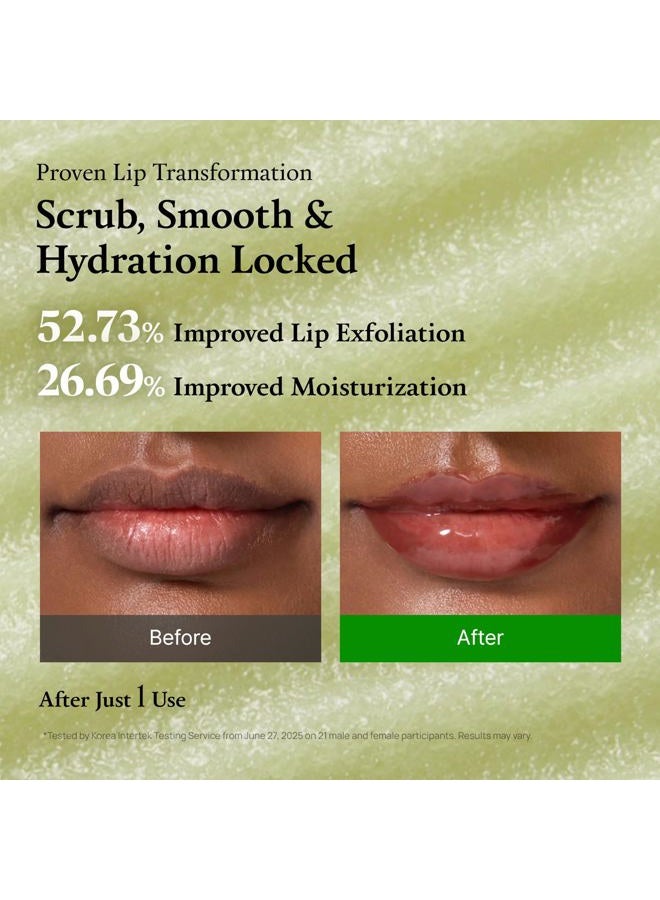 Fully Green Tomato Smoothie Sugar Lip Scrub, Gentle Lip Exfoliator with Organic Sugar & Tomato Seed Oil for Smooth, Hydrated Lips, Vegan Daily Lip Polish for Dry, Flaky Lips, Korean Skincare, 0.42 oz - Image 5