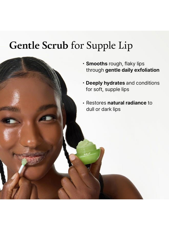 Fully Green Tomato Smoothie Sugar Lip Scrub, Gentle Lip Exfoliator with Organic Sugar & Tomato Seed Oil for Smooth, Hydrated Lips, Vegan Daily Lip Polish for Dry, Flaky Lips, Korean Skincare, 0.42 oz - Image 3