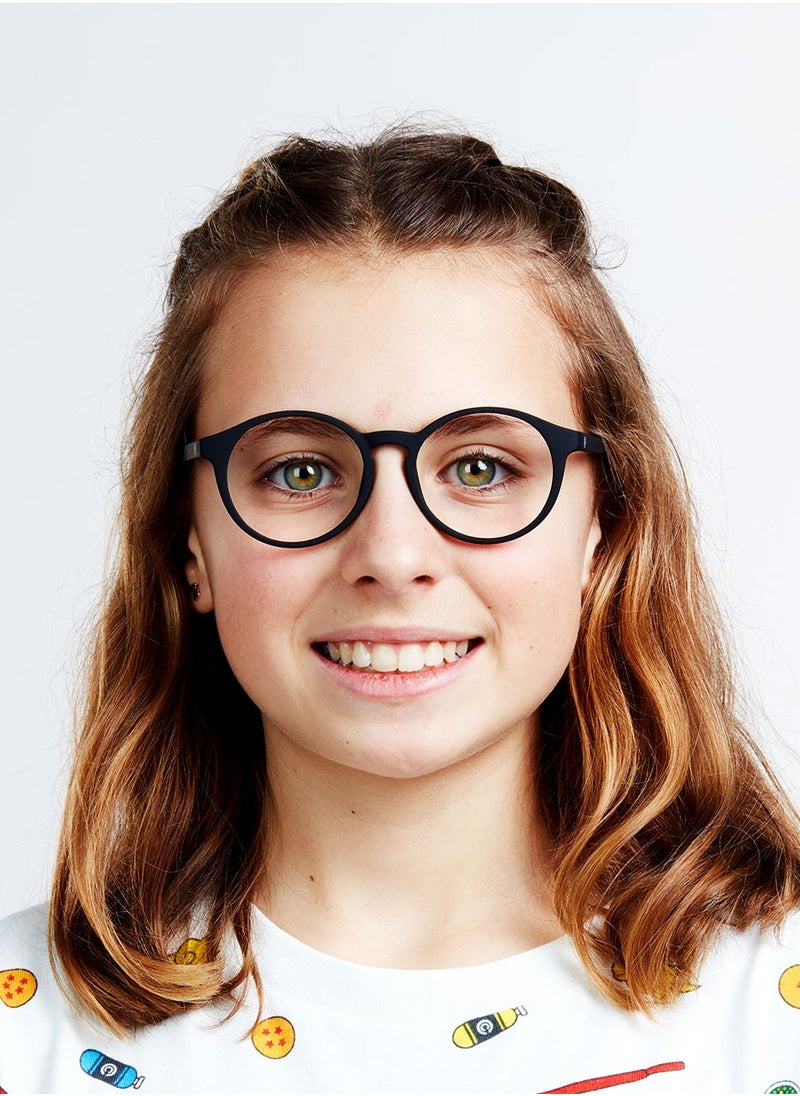 BARNER - BARNER KIDS: 5-12 years old Kids' Blue Light Blocking Glasses, Computer Glasses, Screen Glasses. Gaming Glasses. Non-prescriptions | Le Marais Model. Round frame - Color: Black Noir - Image 1