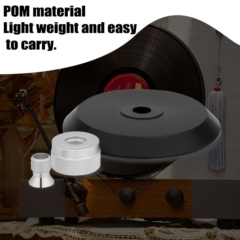 Preffair Audiophile Record Weight Stabilizer POM Turntable Weight Clamp for HiFi LP Record Player Vinyl Disc Accessories (Black) - Image 3