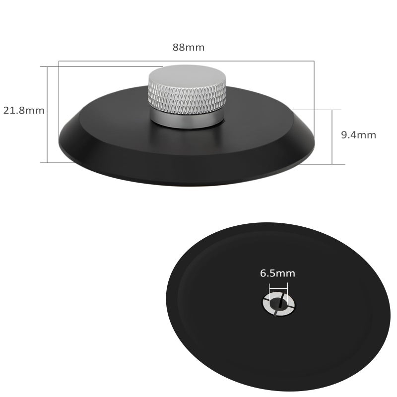 Preffair Audiophile Record Weight Stabilizer POM Turntable Weight Clamp for HiFi LP Record Player Vinyl Disc Accessories (Black) - Image 2