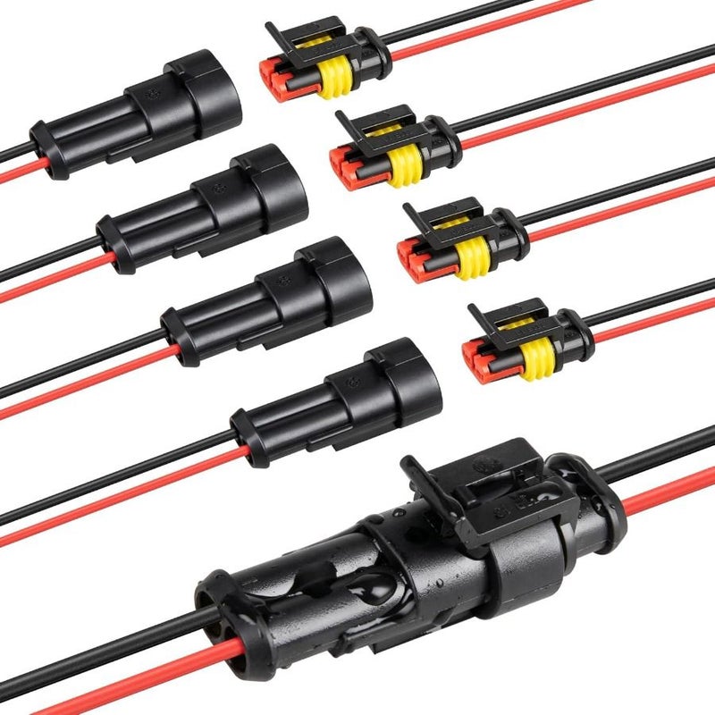 5Pairs 2Pin 16AWG Automotive Electrical Wire Connector Male Female Plug Socket Harness for Car Truck Motorcycle Marine Boat - Image 4