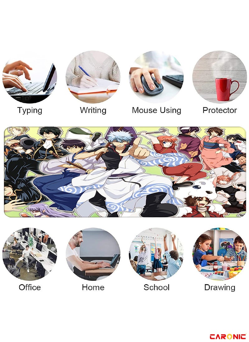 CARONIC - Large Gaming Mouse Pad with Superior Micro Weave Cloth Extended Desk Mousepad with Stitched Edges Non-Slip Base Water Resist Keyboard Pad For Gamer And Office Home Carl M1504 - Image 1