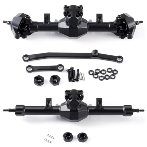 MOHERO 4mm SCX24 Front Rear Complete Axles Set Extended for Axial SCX24 Deadbolt Bronco JLU C10 Gladiator Base Camp Power Wagon 124 RC Crawler Car Upgrade Parts - Image 1
