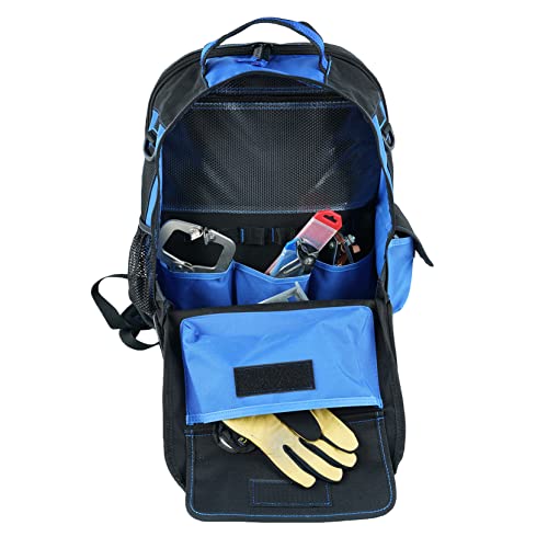 MELOTOUGH Welding Backpack for Tools and Helmet Extreme Gear Pack with Large Capacity Helmet Holder Luggage Storage Bag（Blue） - Image 3