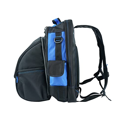 MELOTOUGH Welding Backpack for Tools and Helmet Extreme Gear Pack with Large Capacity Helmet Holder Luggage Storage Bag（Blue） - Image 4