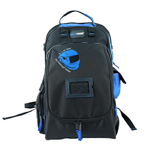 MELOTOUGH Welding Backpack for Tools and Helmet Extreme Gear Pack with Large Capacity Helmet Holder Luggage Storage Bag（Blue） - Image 2