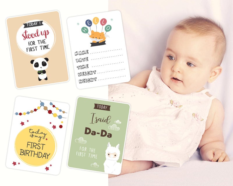 Popcorn Games & Puzzles Popcorn Flash Card for Baby 0-12 Months miletone Cards for Kid new Born Kids Pack of 28 Double Side Cards - Image 2