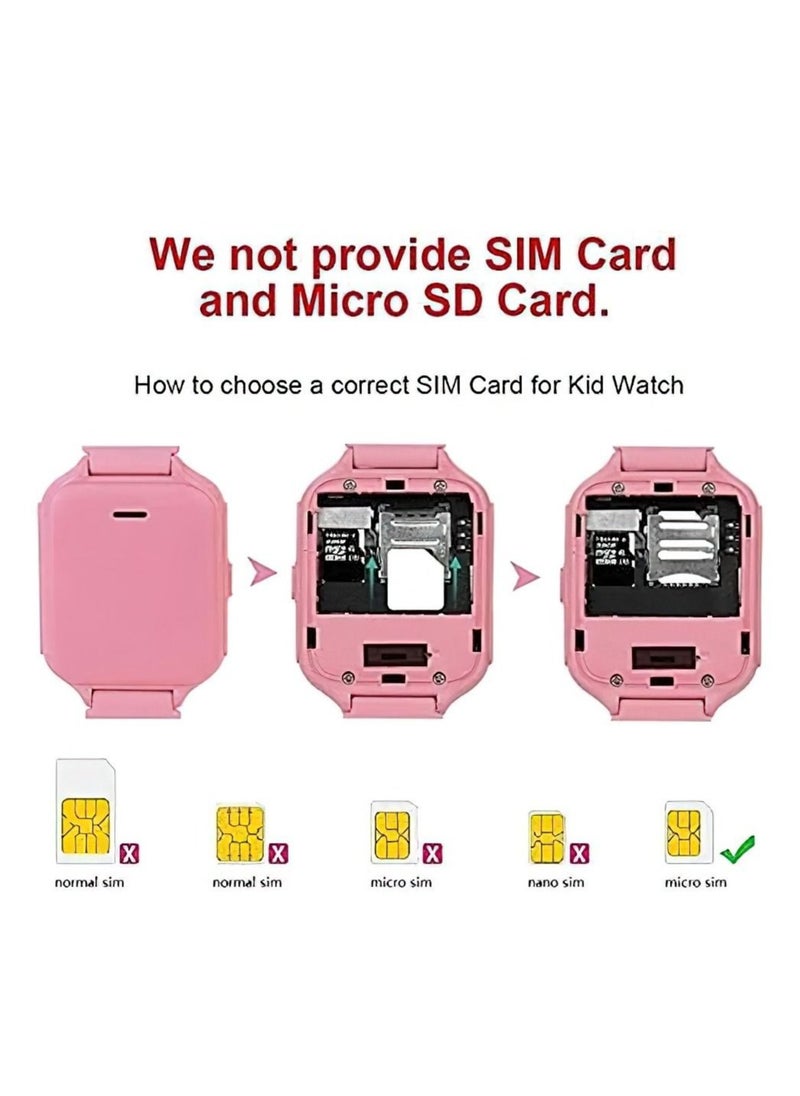Generic - Kids Smart Watch for Boys and Girls, Kids' Watches with Games, 1.54-inch HD Touch Screen Smartwatch for Children with SOS Call Camera Music Player Game Alarm (Pink) - Image 1