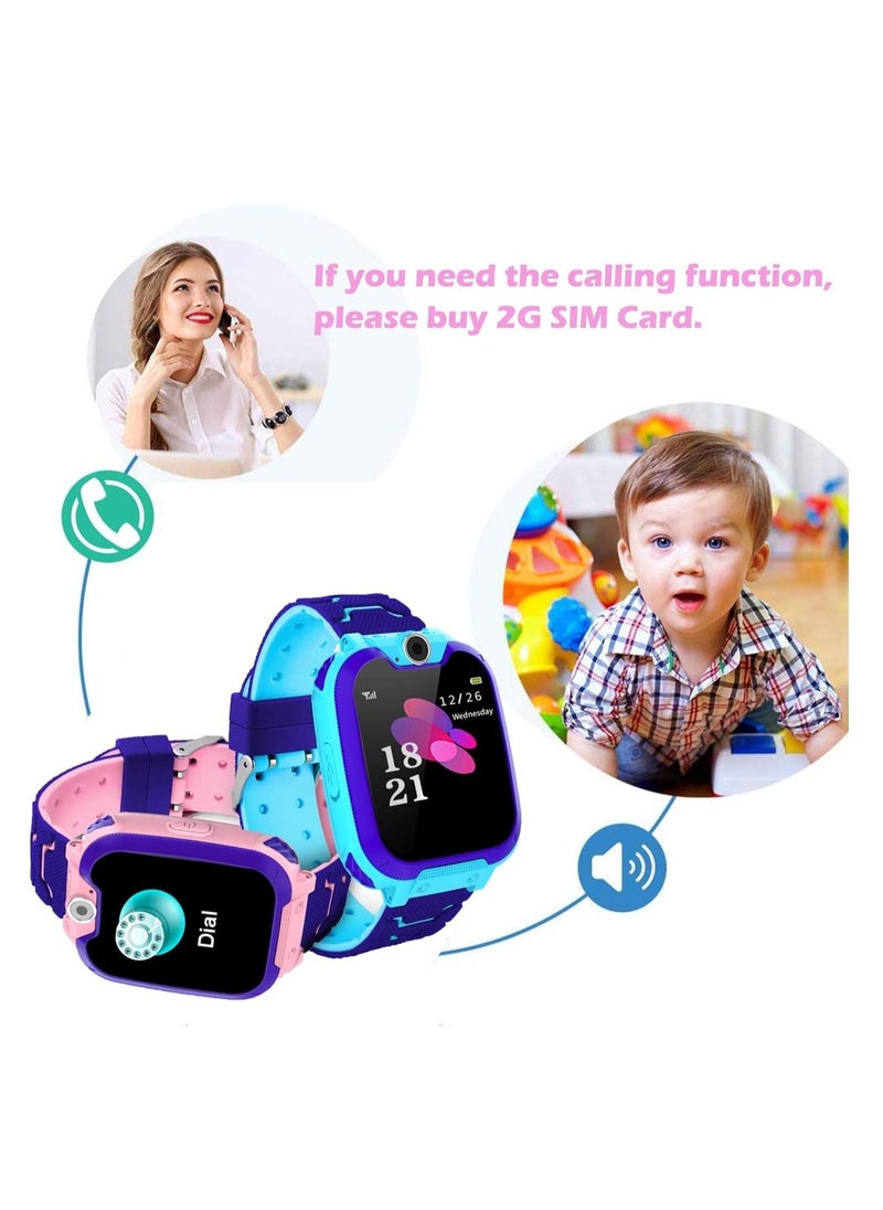 Generic - Kids Smart Watch for Boys and Girls, Kids' Watches with Games, 1.54-inch HD Touch Screen Smartwatch for Children with SOS Call Camera Music Player Game Alarm (Pink) - Image 1