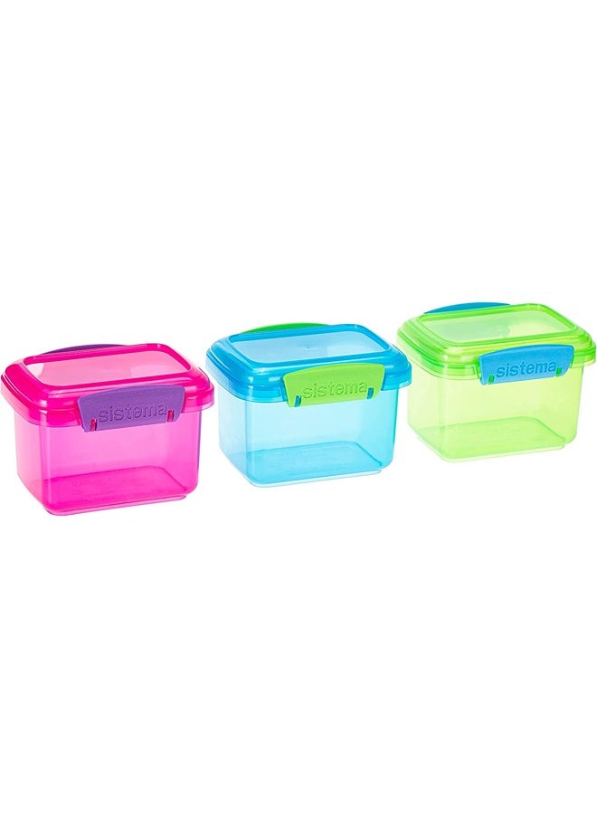 Sistema Rectangular Lunch Box Set of 3 Multi Color H115xW9xD 17 cm