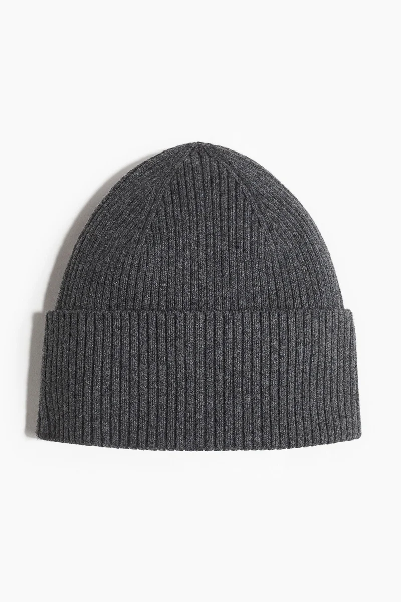 Rib-knit hat