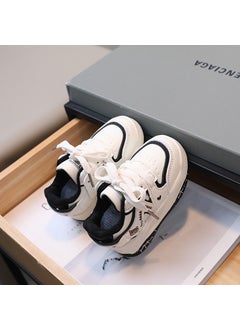 Generic 2023 Autumn New Korean Style Childrens Casual Shoes Cartoon Anti-slip Trendy White Kids Board Shoes For Boys Girls Black 