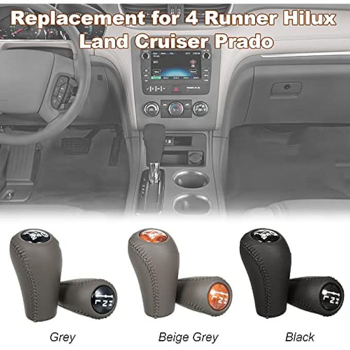 rayihni Eacam 5 Speed Manual Transmission Shifter Knobs Stick  Leather Gear Shifting Knob for Toyota Land Cruiser Prado 4 RunnerHilux 3350420120C0 - Image 3