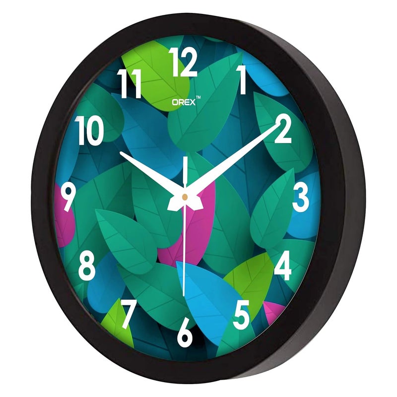 OREX Plastic Wall Clock for Home Bedroom Office Livingroom (30 cm x 30cm x 4 cm) - OC-003B - Image 2