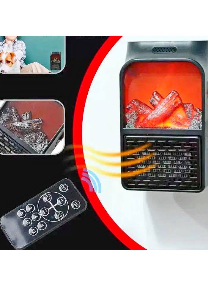 Generic - Wall Fan Heater with LED Display and Remote Control - Image 1