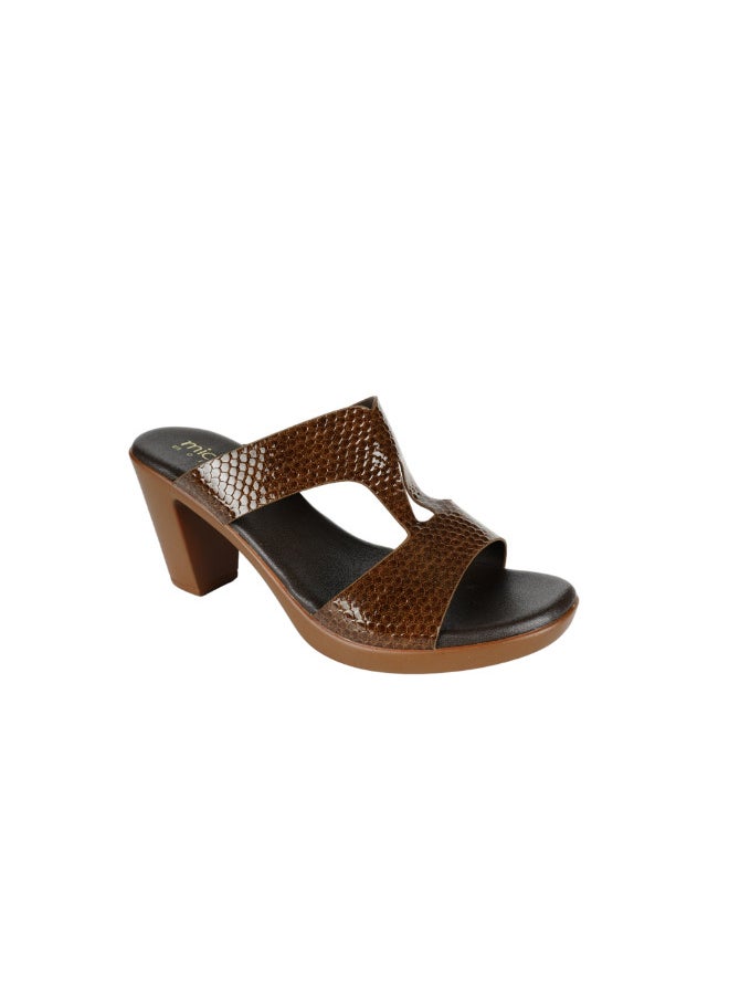 Michelle Morgan 092-2758 Michelle Morgan Ladies Fashion Heeled Sandals 314RJ99C Brown  - Image 1