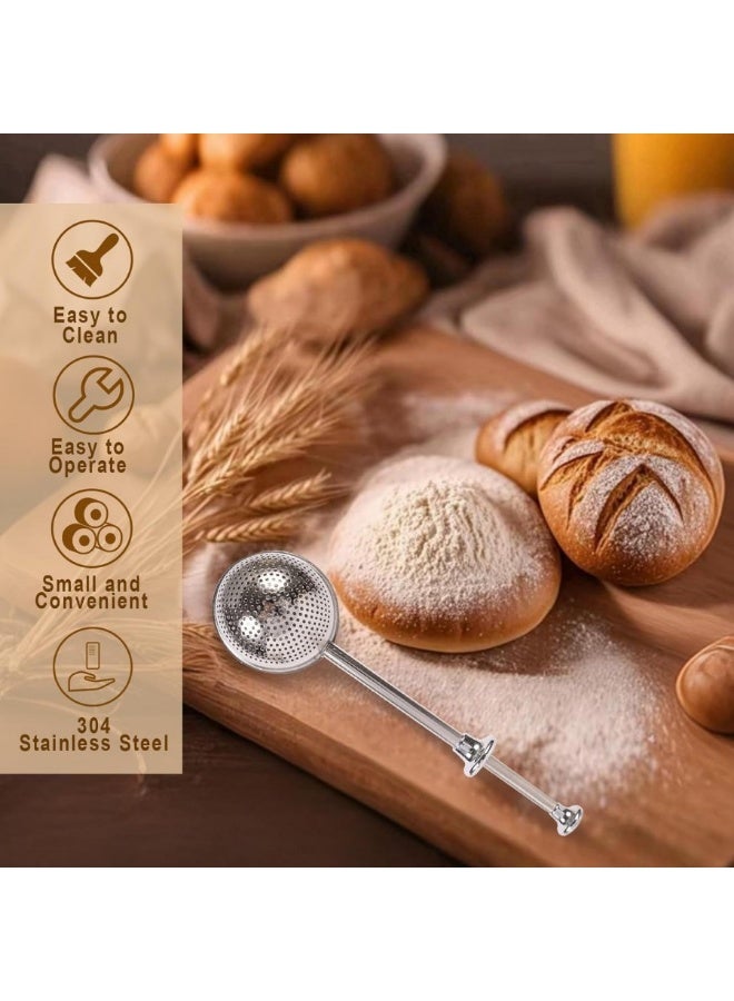 1 piece press spherical tea strainer: stainless steel tea brewing strainer, fine mesh for bulk tea - Image 3