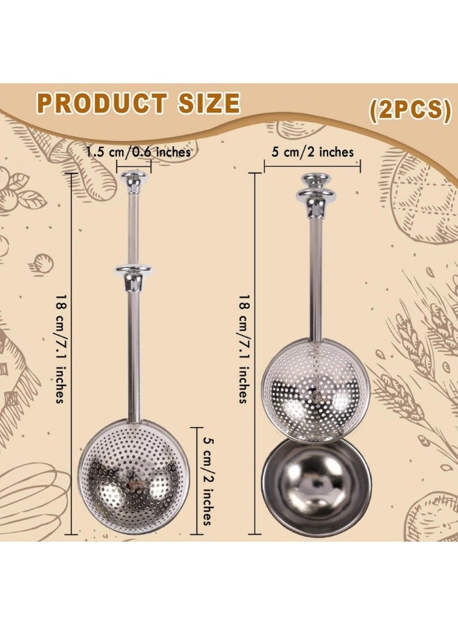 1 piece press spherical tea strainer: stainless steel tea brewing strainer, fine mesh for bulk tea - Image 5