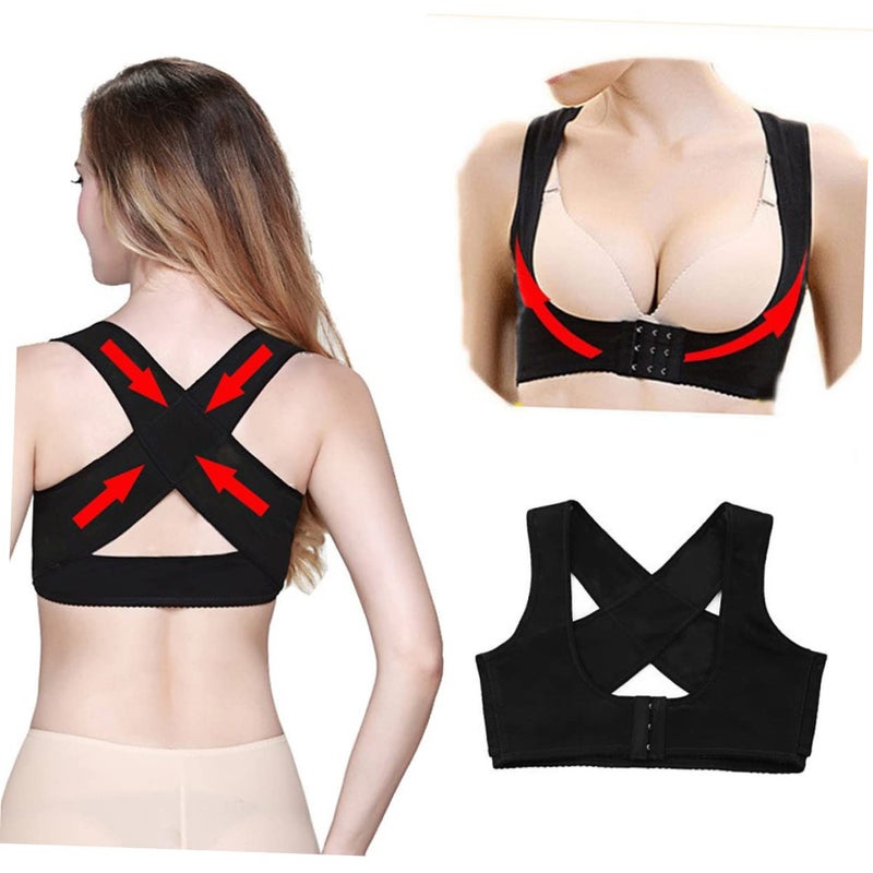 Adjustable Posture Corrector Back Brace For Women Black M Size Hunchback Relief Support - Image 3