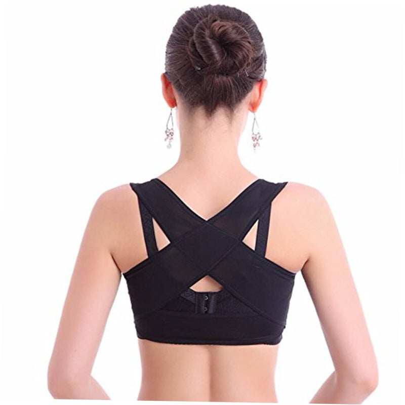 Adjustable Posture Corrector Back Brace For Women Black M Size Hunchback Relief Support - Image 5