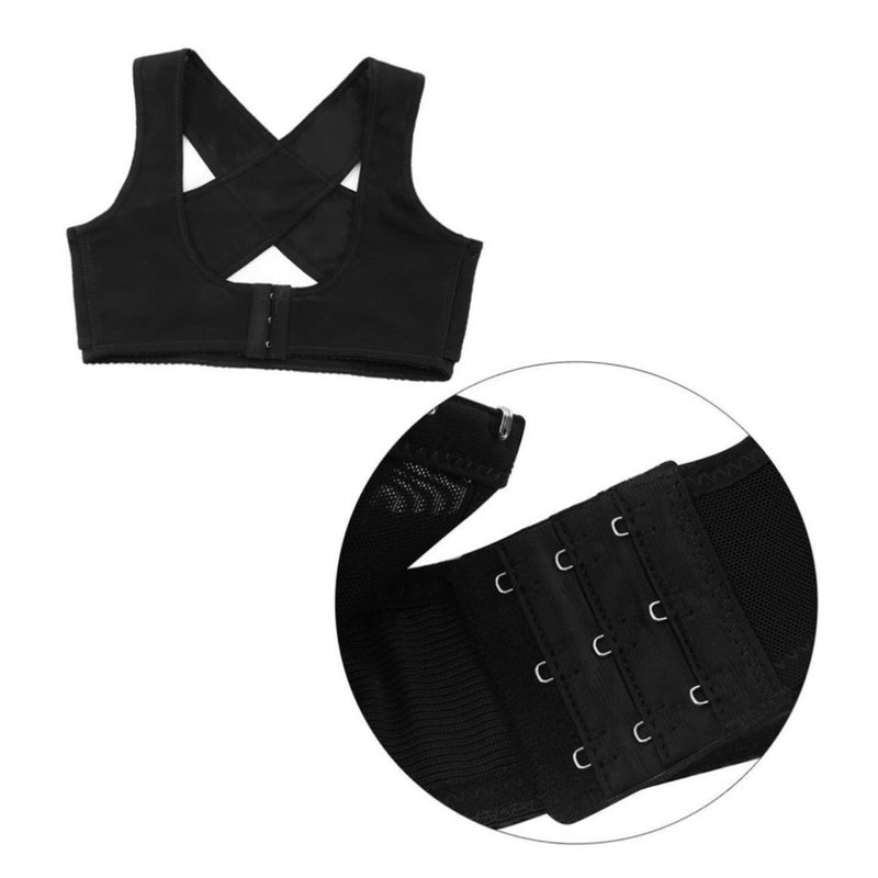 Adjustable Posture Corrector Back Brace For Women Black M Size Hunchback Relief Support - Image 4