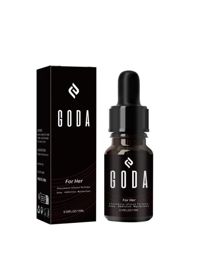 GODA عطر جودا للنساء برائحة الفيرومونات طويل الأمد مع الياسمين والورد - 15 مل - Image 1