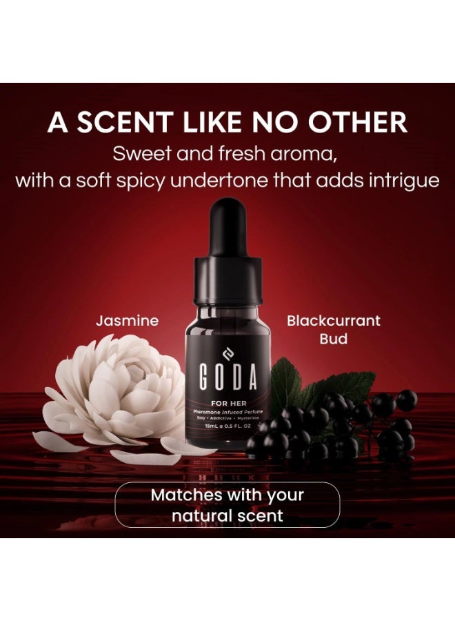GODA عطر جودا للنساء برائحة الفيرومونات طويل الأمد مع الياسمين والورد - 15 مل - Image 3