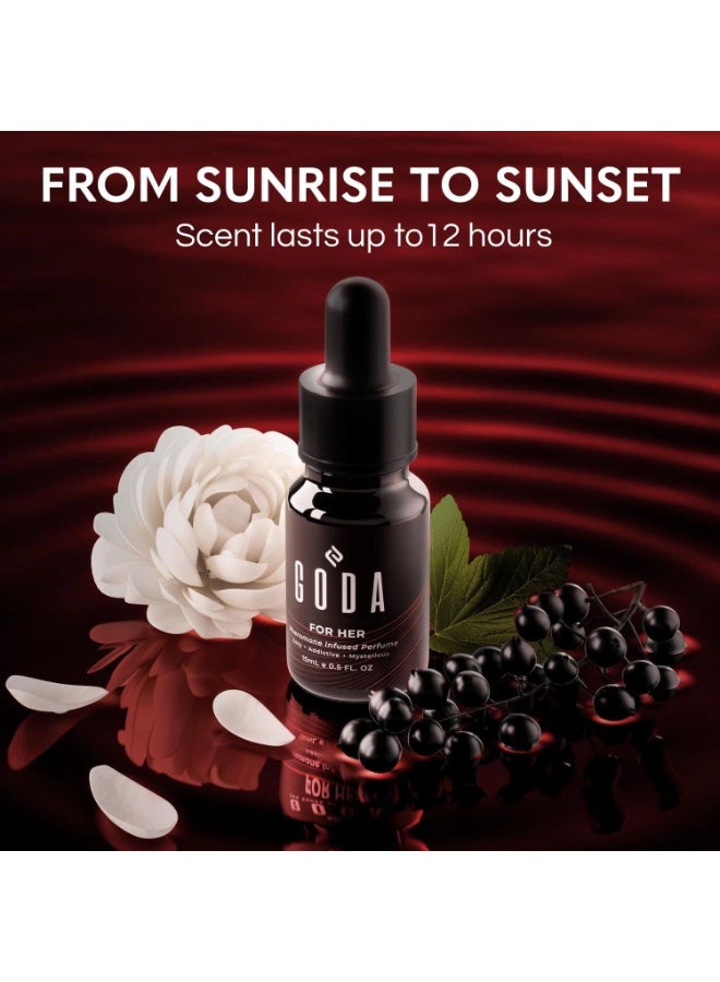 GODA عطر جودا للنساء برائحة الفيرومونات طويل الأمد مع الياسمين والورد - 15 مل - Image 4