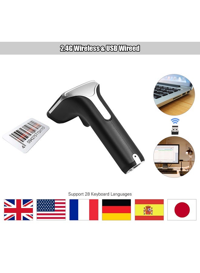 NIBEMINENT Potable Wireless Barcode Scanner Black  - Image 5