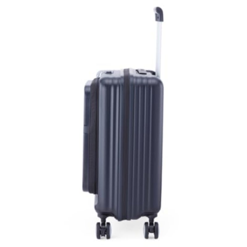Travel suitcase for airport use, polycarbonate, black, lightweight with 4 spinner wheels, expandable, TSA lock, waterproof compartment, 3-year global warranty - Image 3