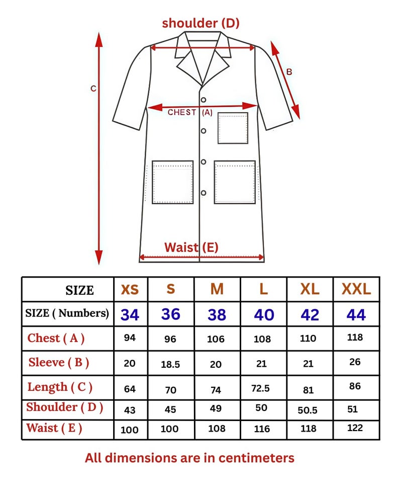 DUSHALA Engineering Lab Apron for Engineering students | Unisex Navy Blue Lab Coat | Short Sleeves | 3 Pockets Apron Lab | Made for Engineering students/Industrial use - Image 5
