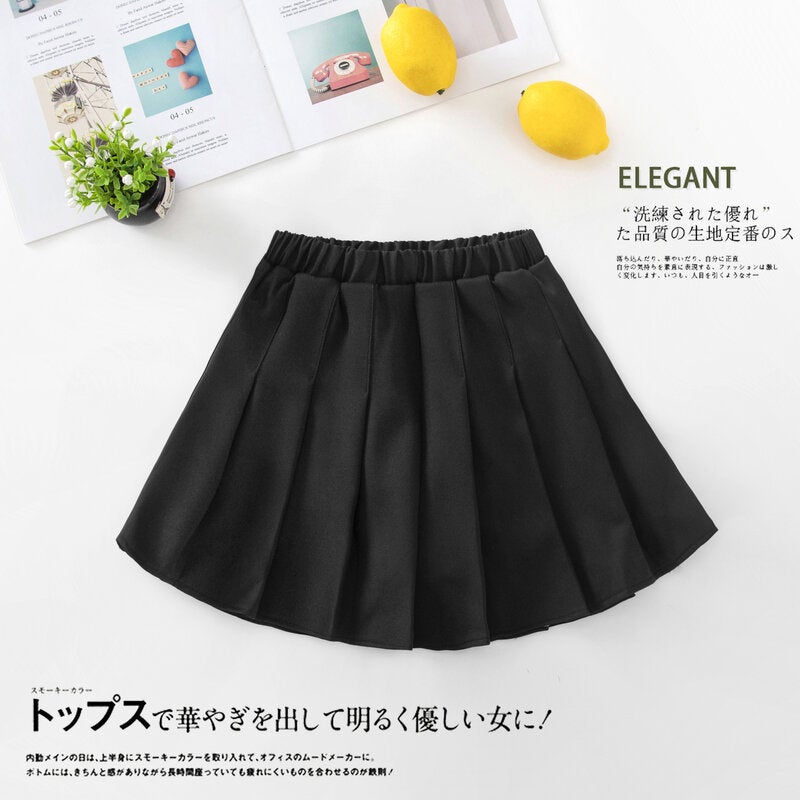 Girls Pleated Skirt Spring Summer A-Line Plaid PINK CHECK  - Image 4