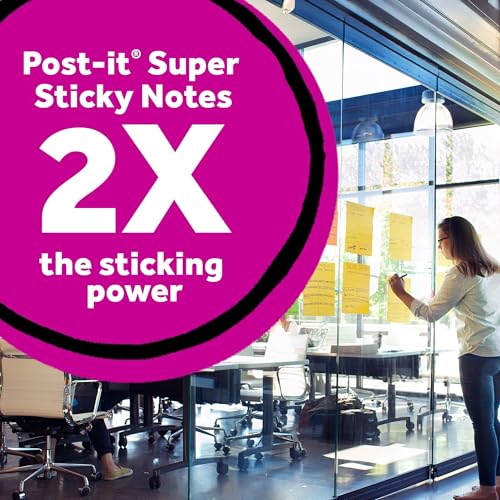 Post It Post-it Super Sticky Big Notes, 8 in. x 8 in., Extra Large Sticky Notes in Papaya Fizz, 2 pads, 60 Sheets Total, Great for Vision Boards, Creative Projects, Study Spaces, Group Brainstorming, and More - Image 3