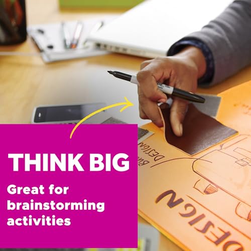 Post It Post-it Super Sticky Big Notes, 8 in. x 8 in., Extra Large Sticky Notes in Papaya Fizz, 2 pads, 60 Sheets Total, Great for Vision Boards, Creative Projects, Study Spaces, Group Brainstorming, and More - Image 4