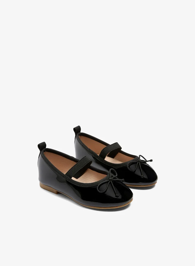 ماتلان حذاء باليه أسود بفيونكة للبنات