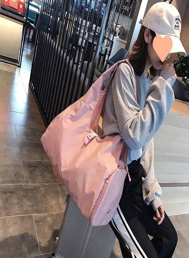 QBLYN Travel Duffle Bags Sports Gym Weekender Bag with Dry Wet Storage Pocket & Shoe Compartment Lightweight Carryon Tote Handbag Yoga Bags for Men and Women (Pink) - Image 3