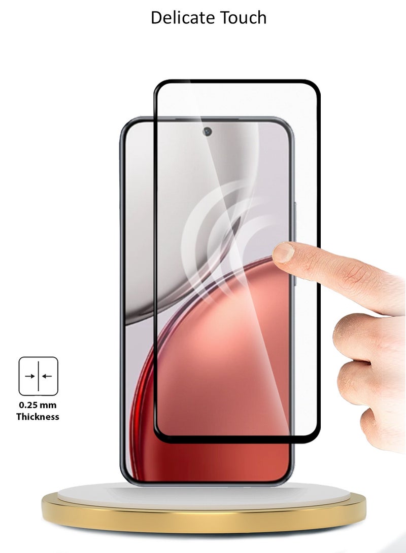 دبليو تيك حافظ شاشة زجاجي مقسّى بحماية كاملة مع غراء كامل لهاتف Honor X9d 5G 2025 سلسلة Premium E2E (MSGECN) - شفاف/أسود - Image 4