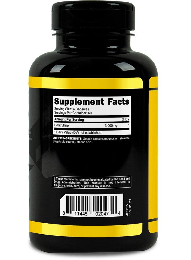 Primaforce بريمافورس L-سيترولين 3000 ملغ، 240 كبسولة، 60 حصة - Image 4