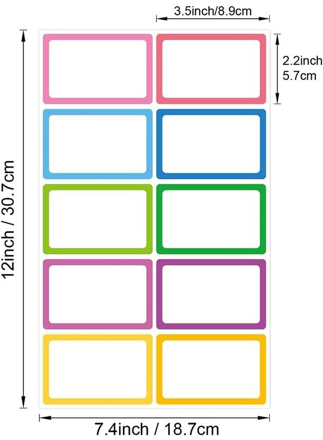 Quantum 10 PCS Tag Stickers, Large Waterproof Removable Mark Label, Self-Adhesive Labels for Office School - Image 2