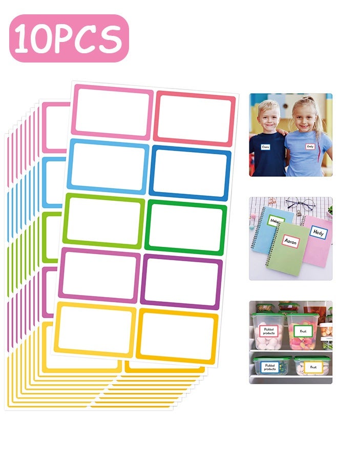 Quantum 10 PCS Tag Stickers, Large Waterproof Removable Mark Label, Self-Adhesive Labels for Office School - Image 1